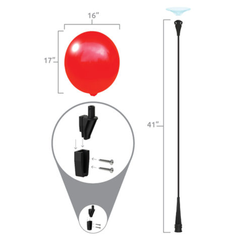 BalloonBobber Vertical Bracket Kit Specs